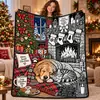 Manta de Franela Polar con Tema Navideño Impresión Digital Suministro Exclusivo Transfronterizo Dropshipping Cubierta de Sofá Manta Siesta de Oficina