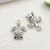 Accesorios para joyería diy aleación plata antigua vida marina concha delfín pulpo caballito de mar tortuga colgante colgante de llavero