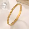 Pulsera Lele Jewelry Transfronteriza Forma de Corazón 3D Acero Inoxidable 304 Recubrimiento al Vacío Oro de 18 Quilates Estilo Simple