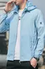 Verão Thin Coat Homens com capuz Jaqueta Protetor Solar Moda Tendência All-match Estudante Outdoor Roupas Protetor Solar Leve