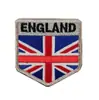 Pegatina de bandera británica Pegatina de bandera alemana Brazalete de velcro Tela bordada insignia bolsa con logo personalizado
