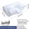 Almofada de Espuma de Memória Amazon Transfronteiriça Enrolada em Formato de Borboleta, Almofada de Memória para Proteção da Coluna Cervical, Núcleo de Almofada de Retorno Lento para Uso Doméstico
