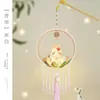 Linterna del Festival de Medio Otoño, linterna de conejo lunar de loto portátil, linterna de loto de estilo antiguo, kit de materiales DIY hecho a mano, linterna de palacio luminosa