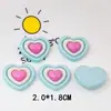 Accesorios Brillantes de Resina con Forma de Corazón de Color Macarrón Material de Decoración para Pinza de Pelo DIY, Agarrador, Taza de Agua, Imán de Refrigerador, Funda de Teléfono Móvil