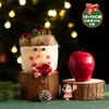 Bolsa de Embalaje de Manzana Navideña Nochebuena Fruta Serpiente Tela de Felpa Caja de Regalo Bolsa Bolsita de Dulces de Reno para Snacks de Niños
