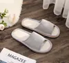 Pantuflas de Casa de Estilo Nuevo para Mujer Verano Hogar Interior Cuatro Estaciones Algodón Lino Lino Pantuflas de Piso Verano para Hombre