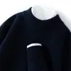 Suéter informal de punto de cachemira para hombre Bai Cai Rong, cuello alto medio, nuevo para otoño e invierno, estilo relajado, suéter liso