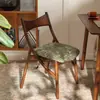 Silla Individual Creativa Suave Retro Madera Maciza Ocio Apartamento Pequeño Hogar Silla de Comedor Respaldo Estudio Aprendizaje Tocador