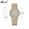 MISSFOX nuevo comercio exterior Reloj de Mujer Dorado estilo coreano con diamantes de estrella reloj de cuarzo impermeable ventas directas de fábrica