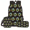 Estojo Lápis Mochila Desenho Direto da Fábrica Grande Capacidade Mochila Casual para Alunos do Ensino Fundamental e Médio Conjunto de Três Peças em Estoque
