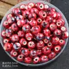 Contas Cerâmicas Eletrodepositadas Estilo Boêmio 8mm Contas Redondas Coloridas Material para DIY Pulseira Pulseira com Acessórios de Joias de Contas