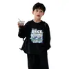 Ropa para niños 100% algodón puro camiseta de manga larga estilo otoño ropa para niño pequeño top casual de otoño para niños super estiloso