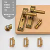 Fechaduras de porta retrô estilo chinês para quarto e escritório, maçanetas de porta universais estilo chinês novo para cozinha e banheiro em bronze amarelo