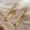 Pendientes con forma de G para mujer, geométricos y atmosféricos, fáciles de combinar, con diseño cuadrado frío, F1-8