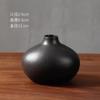 Adorno de Jarrón Pequeño Negro Retro Inspirado en Zen, Arreglo Floral Hidropónico Cerámico Estilo Chino para Mesa de Sala de Estar, Decoración de Ramo de Flores Secas