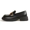Zapatos pequeños de cuero para mujer, estilo británico, nueva colección otoño/invierno 2026, adecuados para el trabajo y para combinar con faldas, mocasines versátiles con suelas gruesas