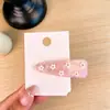 Grampo de Cabelo Elegante de Acetato com Flor Margarida Novo Clipe Lateral Triângulo Gota d'Água Clipe Bico de Pato Acessório de Cabelo para Mulheres