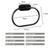 Anillo Redondo para Toalla de Acero Inoxidable Transfronterizo Baño Baño Anillo Redondo Ovalado Negro para Toalla Colgante