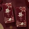 Amoroso Feliz Evento Rojo Boda Sobre Rojo Mil Yuanes Estampado en Caliente Carácter Feliz Sobre Rojo Ceremonia de Compromiso Sobre Rojo para Dinero de Regalo Bolsa Grande