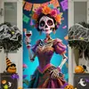 Amazon Transfronterizo Día de Muertos Mexicano Cubierta de Puerta Bandera de Puerta 90*180cm Decoración de Atmósfera Festiva Estilo Nuevo Creativo