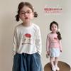 Novos Tops Infantis Estilosos e da Moda com Estampas Fofas de Manga Longa para Meninas, Camisetas Tendência para Primavera e Outono de 2025