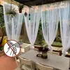 Dropshipping Transfronterizo de Cortinas de Tela Transparente para Decoración de Lugares de Bodas al Aire Libre, Cortinas, Cortinas Transparentes, Cortinas Decorativas y Cortinas de Malla