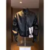 Chaqueta de Cuero Corta Retro Americana para Hombre Otoño Gama Alta Desgastada Fresca Holgada de Motociclista Baseball Jacket Chaqueta de Trabajo