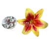 Nueva cabeza de flor de lirio 3D, flor artificial para decoración del hogar, flor DIY, accesorios de flores para zapatos, boda, cabeza de flor hecha a mano, venta al por mayor