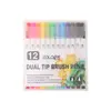 Plumas de Acuarela Pincel Suave Doble Punta para Niños Plumas Creativas de Contorno 12 Colores 24 Colores Tipo Destapable Plumas para Diario Marcador Plumas para Dibujar