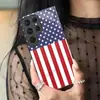 Capa de Celular Pc Listrada com Estrelas Mais Vendida nos EUA, Adequada para Séries Samsung A56/S25U, Capa de Vidro Anti-Riscos Venda por Atacado