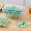 Fabricación de hielo Refrigerador doméstico Cubito de hielo casero Caja de hielo Molde para cubitos de hielo Artefacto para cubitos de hielo congelados Cubito de hielo de prensa de grado alimenticio