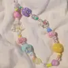 Cordón para teléfono móvil con colgante de dopamina para niña, pulsera corta de cuentas coloridas, colgante para cámara CCD antipérdida