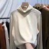 Capa Interior Térmica de Doble Cara para Mujer Otoño e Invierno Versátil 2026 Nuevo Estilo Camiseta de Manga Larga Cuello Alto Medio Ins Top