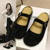 Sapatos Mary Jane Planos Retrô Estilo Francês 2026 Primavera e Outono Novos Sapatos Slip-On Fechados com Laço para Mulheres