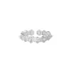 Anillo de Plata de Ley S999 Flor Hueca Dulce Perla para Mujer Estilo Francés Coreano Anillo de Dedo Suave Artístico Dropshipping