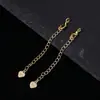 Pulseira Folheada a Ouro 18K Corrente de Fecho para Pulseira Material DIY Feito à Mão Corrente de Extensão para Pulseira Colar Joias Versátil Atacado