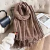 Bufanda de Cuadros Nueva para Otoño e Invierno para Mujer, Elegante Estilo Francés Pequeño, Bufanda Larga de Bloques de Color Patchwork con Borlas, Dulce Estilo Coreano, Bufanda para el Cuello de Estudiante
