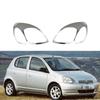 Cubierta de Luz Frontal para Yaris Vitz 2000 ABS Cromado Piezas de Modificación Exterior Específicamente para Faros de Yaris