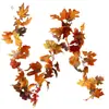 Venta Caliente en Amazon Ratán Acción de Gracias Otoño Viejo Finales de Otoño Hoja de Seda Simulación Ratán Suave Festival de la Cosecha Hoja de Arce de Otoño Ratán