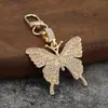Colar Pingente Borboleta Full Diamond Moda Chaveiro de Bolsa Acessórios de Joia Borboleta de Liga de Diamante Grande Acessórios de Joia Borboleta