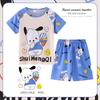 Pijama Infantil al por Mayor Transfronterizo Verano Trajes de Manga Corta para Niños y Niñas Ropa para el Hogar para Niños Mayores Ropa de Verano para Bebé para Aire Acondicionado