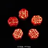 Bolsa de la Suerte de Calabaza de Arena de Cristal de Alto Contenido Accesorios para Pulseras DIY Arena Roja de Cinabrio Esmalte Pintado Accesorios para Pulseras de Nube Auspiciosa