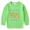 Camiseta de algodón para niños estilo coreano primavera y otoño cuello redondo manga larga básica camiseta interior para niños y niñas camiseta para bebé