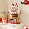Cubo de Almacenamiento de Snacks Dopamina para Niños, Lindo Diseño de Dibujos Animados, Alto Valor Estético, Gran Capacidad, Cubo de Almacenamiento Transparente a Prueba de Polvo