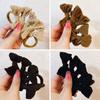 Faixa de cabelo de laço elástico alto não machuca o cabelo corda de cabelo elástico de cabelo acessórios de cabelo corda de cabelo cor de café com leite adorno de cabeça básico simples