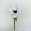 Flor de Amapola de Tallo Único Flor Artificial Amapola de Terciopelo Flor Falsa Decoración para el Hogar Sala de Estar Decoración Floral para Bodas Ramo Atrezo