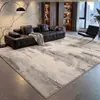 Alfombra estilo italiano para sala de estar, lujo ligero, alta gama, lavable y limpiable con paño, estilo minimalista, tapete para piso de dormitorio, impermeable y resistente a las manchas, área grande de cobertura total