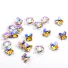 Borboleta de Cristal Gradiente Fundo Pontiagudo Nail Art Strass DIY Patches de Unha Materiais Irregulares Vidro Nail Art Strass Joias Atacado
