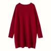 Outono e inverno 2024 Nova camisa feminina de comprimento médio com gola redonda Nova blusa preguiçosa e solta Suéter de caxemira