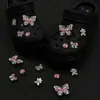 Compatible con Crocs Cadena Dorada con Purpurina Lujo Ligero Pedrería Accesorios DIY Flores para Zapatos Decoración de Girasol Hebillas para Zapatos Mayoreo